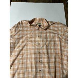 Cabelas Mens Plaid Short Sleeve Button Down Shirt Outfitter Series Size XXXL